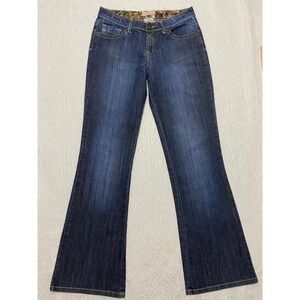 Leo Roma Jeans Juniors Size 9 Blue Bootcut Faded Pockets Designed in Italy